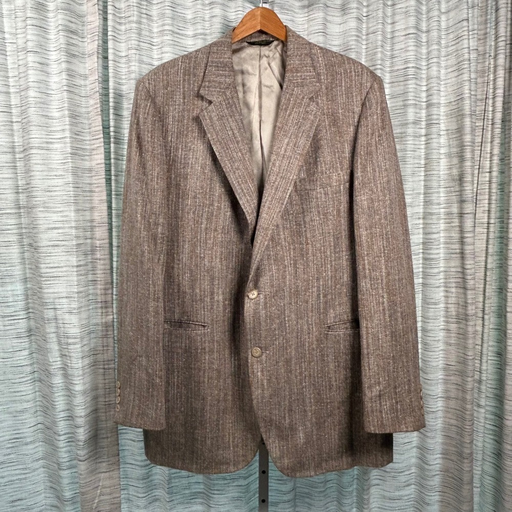 Christopher Hart Brown Tweed Blazer Mens 38R Sport Coat Jacket Textured‎